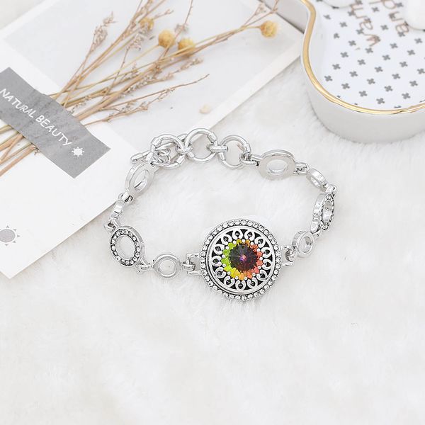 

2019 fashion bohemian bracelets for women watches women jewelry silver pulseras vintage 18mm metal snap buttons bracelets, Golden;silver