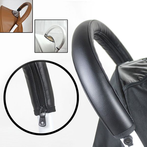 

baby trolley armrest gloves baby pram pushchair stroller armrest case handle pu leather protective case cover dropshipping