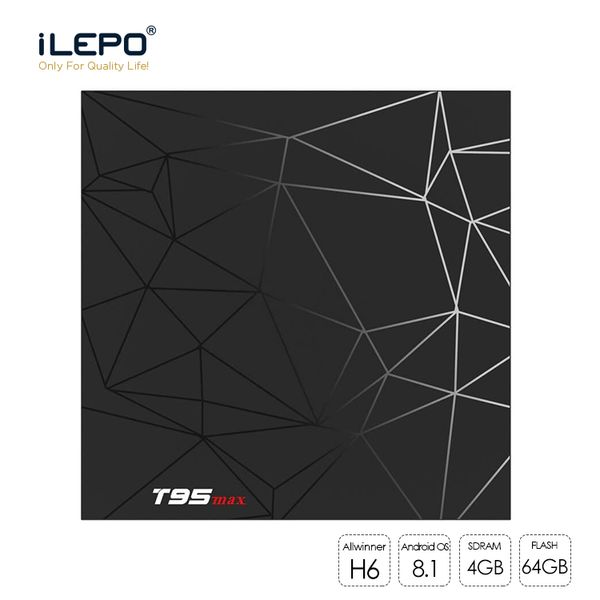 

t95 max смарт android 9.0 tv box allwinner h6 quad core 4gb 64gb с 6k hd wifi 2.4g media player