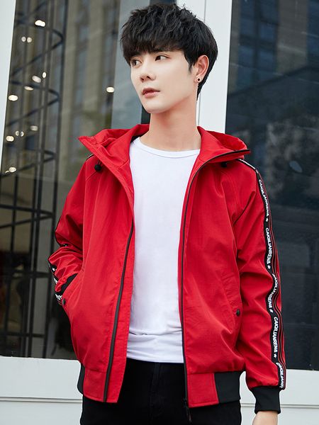 

jacket men's spring and autumn and winter korean-style new style men's plus velvet jacket-style popular style sports, Black;brown