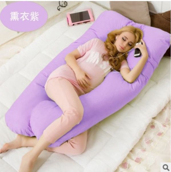 

large cotton bedding pillow for pregnant women pregnancy pillow u-shape waist belly support protecting for sleep and nursing