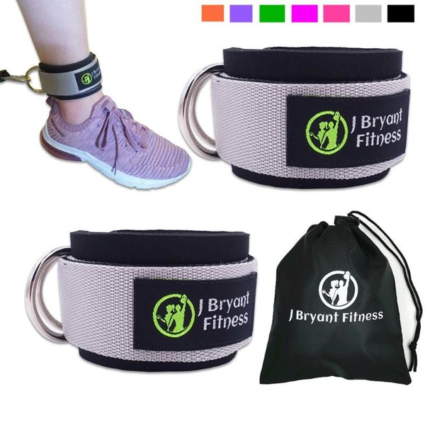 

neoprene ankle straps for cable machines with carry bag thick padded steel d-ring ankle cuffs for women men thigh legs workout