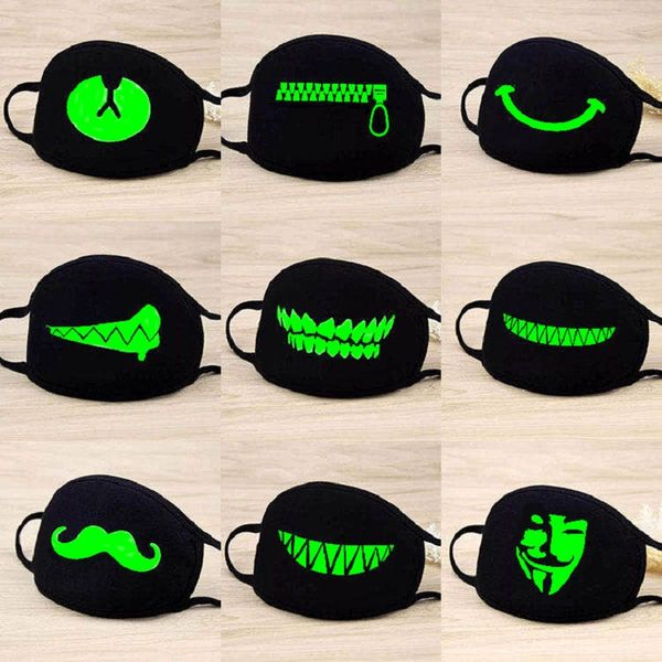 

моющиеся дышащие унисекс черные тканевые маски светящаяся улыбка маска для лица resuable хлопок маска для рта dhl ups быстрая бесплатная дос