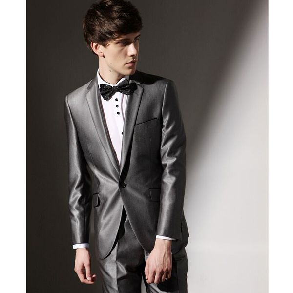 

classic notch lapel tuxedos groom wedding men suits mens wedding suits tuxedo costumes de smoking pour hommes men(jacket+pants+tie) 207, Black;gray