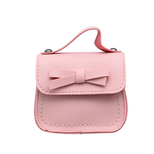 

2020 baby mini bag kawaii little girl small coin wallet pouch box cute leather kid small money change purse bag, White