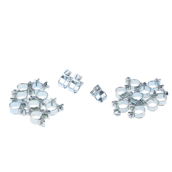 

20pcs stainless steel hose pipe clips fuel water line worm clip ø 11 - 13mm