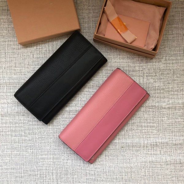 

2019 new handbag wallet leather long wallet designer change card holder bag female classic short wallet, Red;black