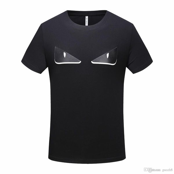 

luxury europe brand fashion men's summer simple miniature gold letter pattern t-shirt sleeve 8 numbers, White;black