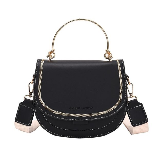 

2019 fashion crossbody bags for women large capacity circular ladies handbag pu leather packwork women messenger bags sac a main