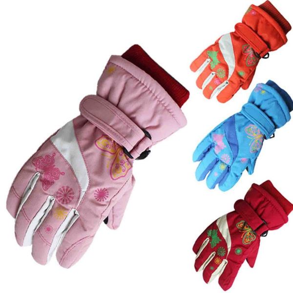

4-10 years old children's skiing gloves skating boy girl cartoon outdoor warm winter gloves
