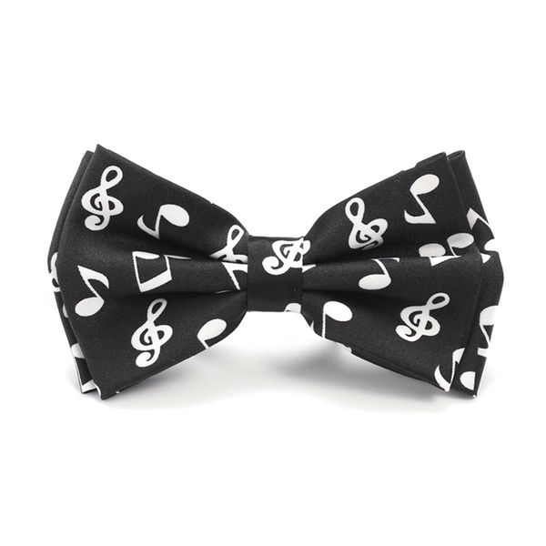 

black musical notes bowtie black music pattern bow tie for men women novelty gifts