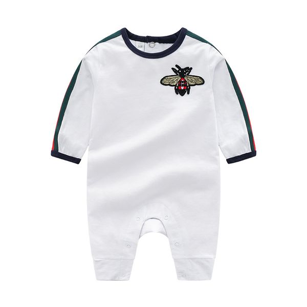 

retail newborn baby embroidery cotton romper 0-2y rompers toddle baby bodysuit children one-piece onesies jumpsuits climbing clothes, Blue