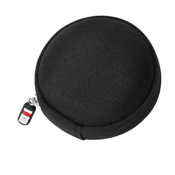 

round shape travel carrying case bag organizer pouch for earphones earbuds