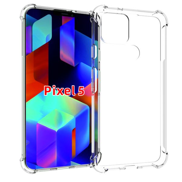 

crystal transparent shockproof protective soft tpu case for google pixel 5/pixel 5 xl