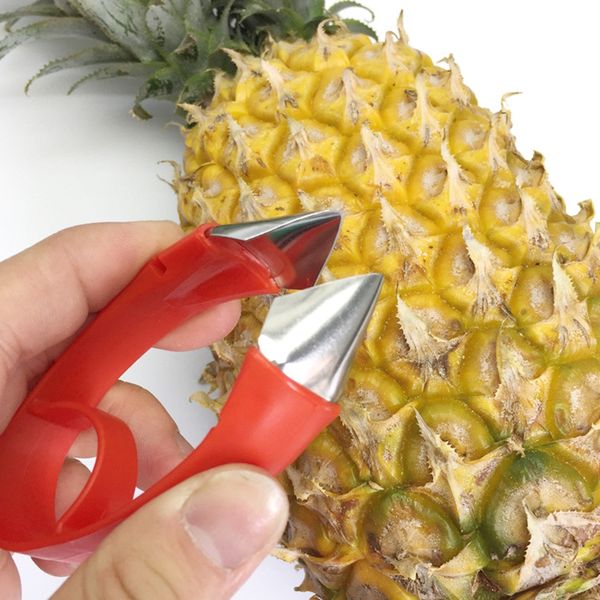 

нержавеющая сталь ананас бур slicer пилер резак корка основной инструмент ананас глаз фрукты растительное кухня гаджет