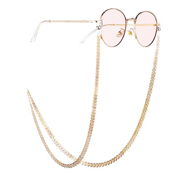 

fashion glasses chain for women eyeglass strap sunglasses leaves anti-slip band neck strap neckband jl, Silver