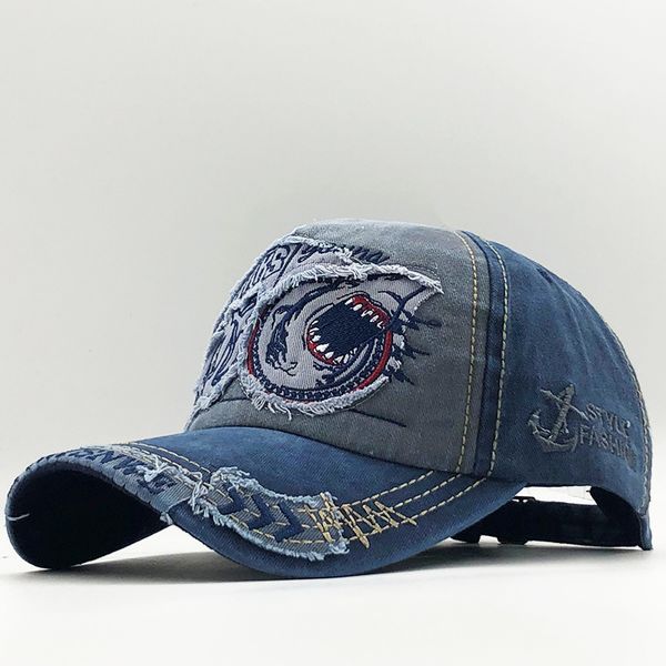 

новый хлопок мужчина бейсболка для женщин snapback шлема shark вышивки bone caps gorras случайных casquette мужчины бейсболок, Blue;gray