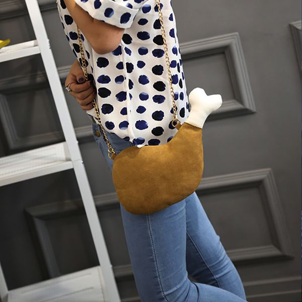 

xiniu women funny shape casual shoulder bag spoof chicken leg package chain bag brand dropshipping borsa a tracolla da donna#30