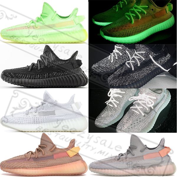 

gid glow true form kanye west 3m black reflective static clay zebra cream white beluga 2.0 bred running shoes designer sneakers 5-13