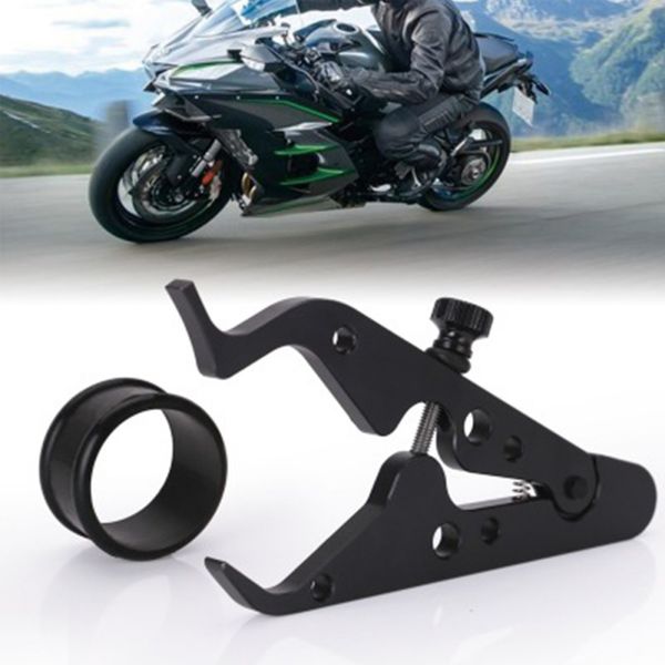 

universal black cnc motorcycle cruise control throttle lock assist retainer relieve stress durable grip