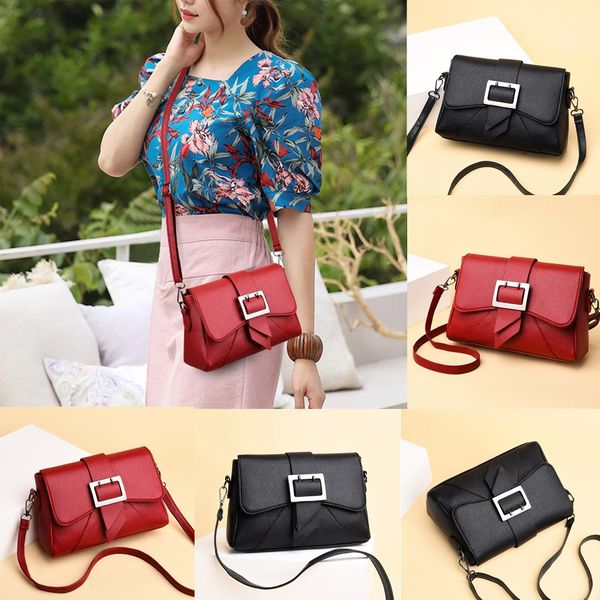 

fashion women's solid color large capacity leather shoulder bag messenger bag large capacity bolsa feminina sac a main