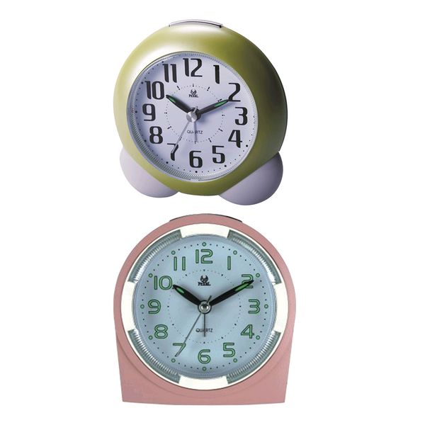

2pcs night light cartoon deskclock kids bedside alarm clock bedroo