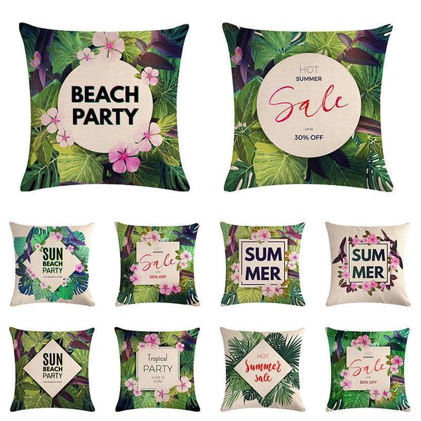 

цветочные растения летняя подушка обложка дома автомобиль офис диван декоративные наволочки стул almofadas наволочка home decor zy1037