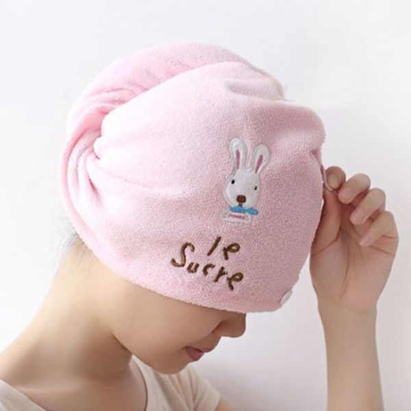 

eco-friendly randomly color women bathroom super absorbent quick-drying hair towel microfiber hair dry cap hair turban