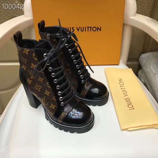 

luxury fashion women motorcycle boots leather laureate 5cm platform desert boot ankle boots leisure lady martin boots, Black