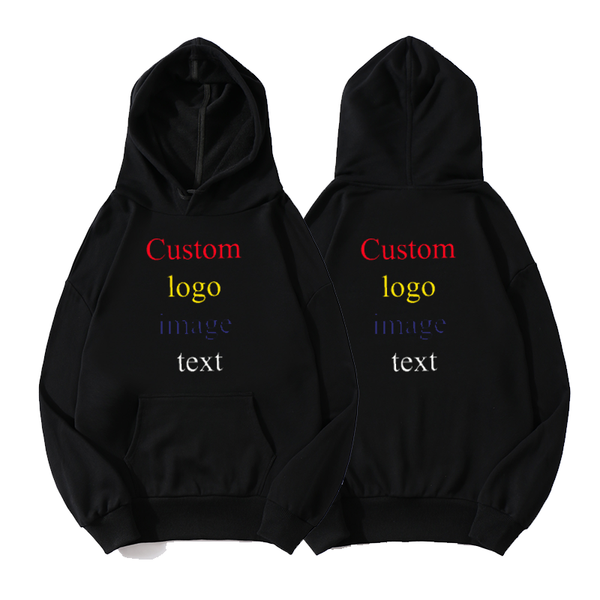 

fashion street clothing hoodie sweatshirt casual men's and women's hooded pullover long-sleeved sports hip hop hoodie, Black