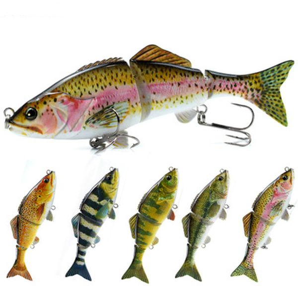 

ccltba 152mm 52g jointed lure bass fishing bait metal jointed 3 sections sink artificial swimbait wobbler lure fishing tackle