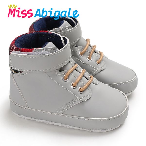 

missabigale new male baby high tube soft pu leather newborn baby first walkers shoes child boy shoes non-slip