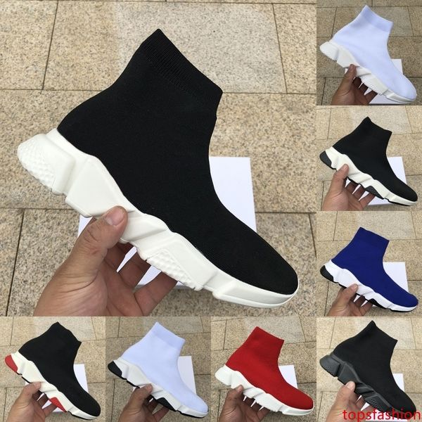 

роскошная дизайнерская обувь speed trainer мужчины женщины девушки партия носок обувь черный белый красный синий высокая средняя платформа м