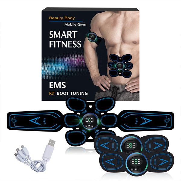 

2020 new usb ems wireless muscle stimulator smart fitness trainer abdominal training electric body slimming shaping massager