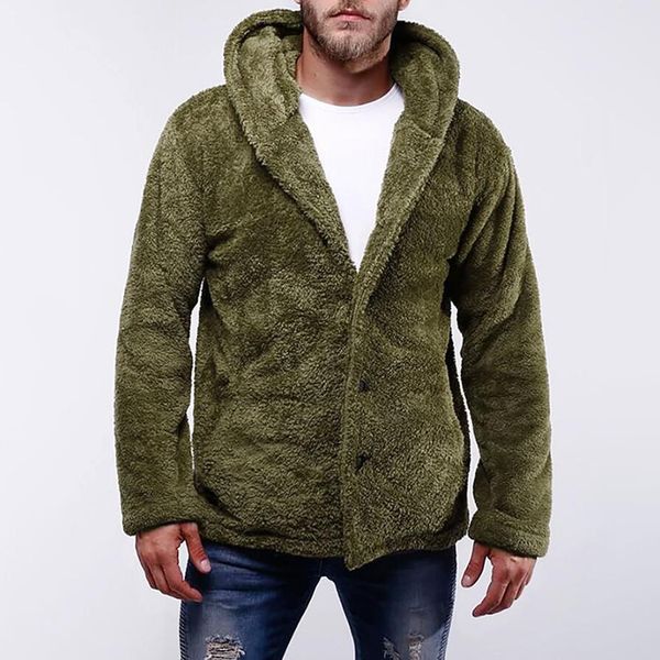 

мужские зимние теплые мягкие пушистые ватки пальто шинель сыпучие капюшоном куртки и пиджаки, Black;brown