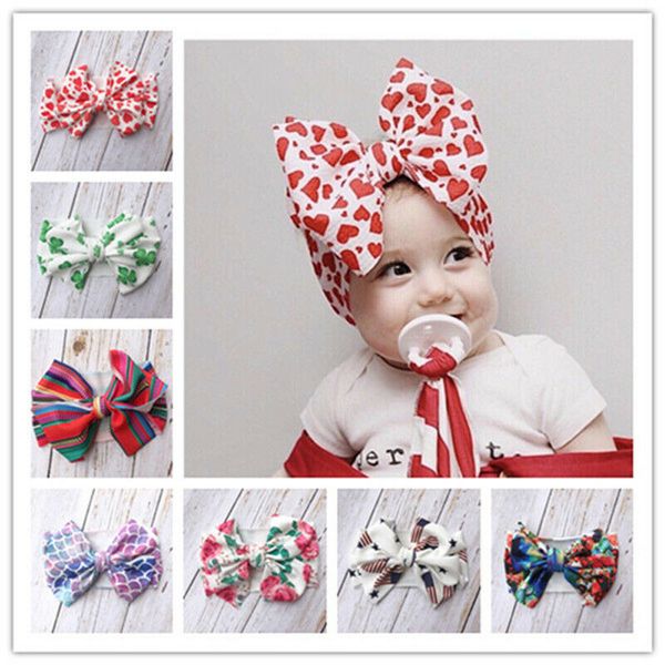 

new baby girl hair band big bow headband turban knot hair accessory head wrap