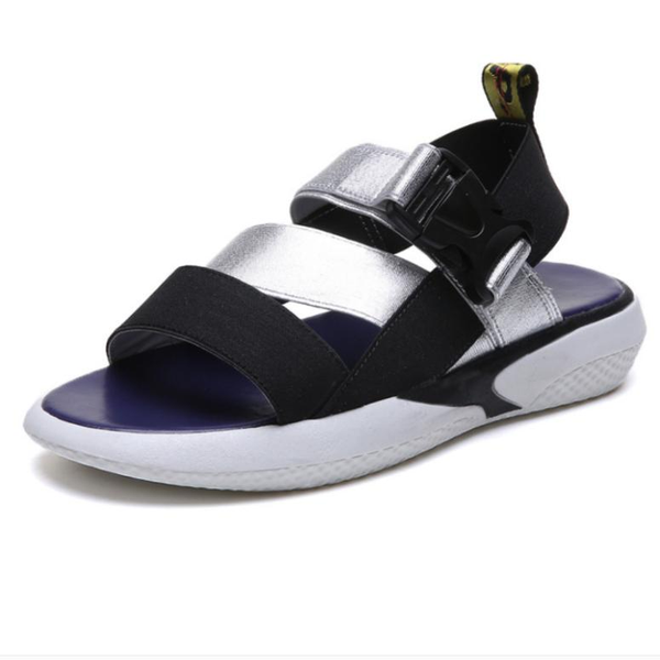 

women's sandals and slippers wear 2020 summer new flat bottom beach sandals, Black