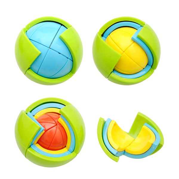 

green development children toy 3d intellect puzzle maze ball brain teaser game educations for kids iq training logical puzzle