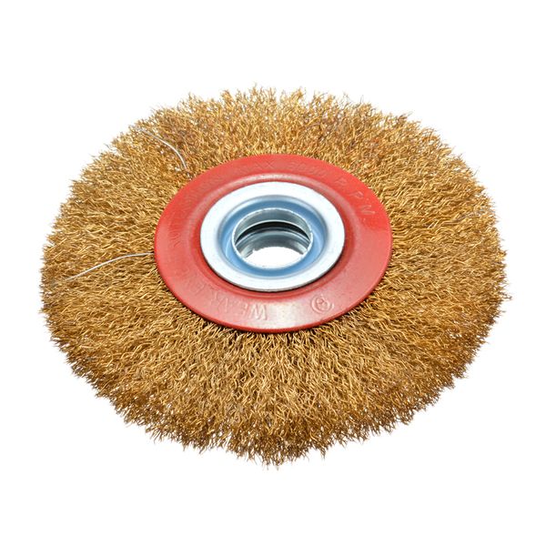 

5''/8''steel wire brush wheel metal cleaning derusting brush wheel + reducers adaptor rings for bench grinder machine po