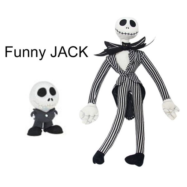

1 pcs funny the nightmare before christmas jack skellington plush doll peluche stuffed kids toys dolls children gifts