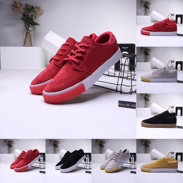 

2020 zoom sb janoski skateboard casual sports shoes plate-forme flat trainers utility black grey red mens womens designer vintage sneakers