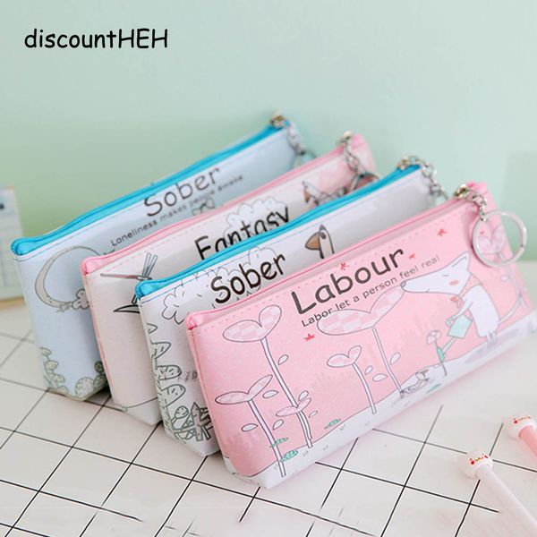 

cute kawaii puppy pencil case pencil bag 1/pc cartoon pu waterproof bag school office supplies student gift escolar papelaria