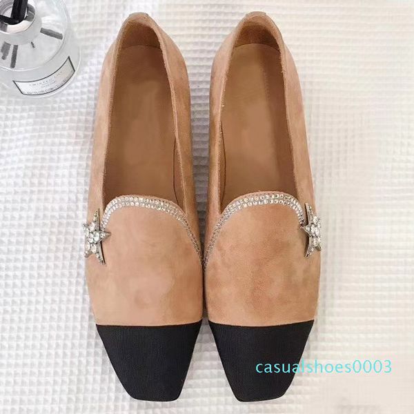

new leather shoes women's casual leather sneakers metal decorative dress shoes c03, Black