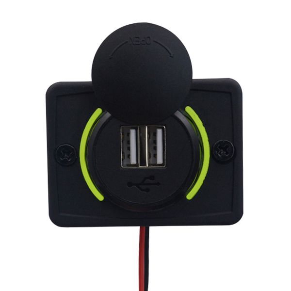 

12/24v usb port plug for motorcycle car outlet charger dual socket power boat uk