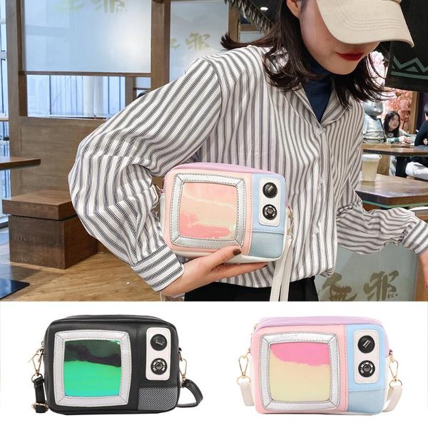 

vintage tv shape shoulder messenger crossbody bags women handbags fashion ladies clutch casual totes female purse