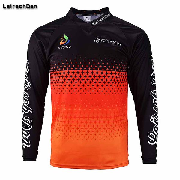 

sptgrvo lairschdan 2020 new quick dry downhill jersey motocross cycling jerseys mountain bike t-shirt bmx dh cycling clothes, Black;red