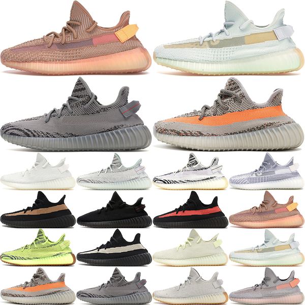 

2019 36 46 kanye west clay true form static zebra black bred sesame mens trainers running women designer sneakers sports shoes size