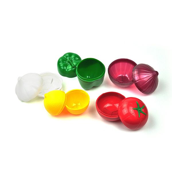 

1pc 10*10*12 creative kitchen food crisper vegetable containers onion garlic tomatoes lemon green pepper fresh storage box