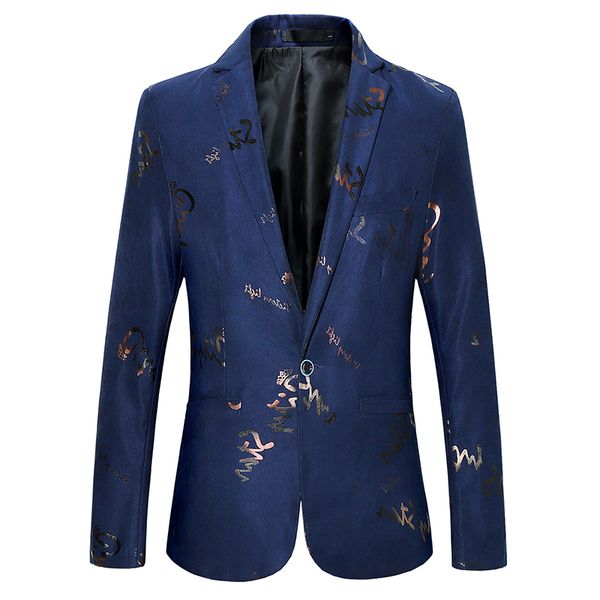

autumn men's blazer coat size s-6xl, fashion business casual slim men suit jacket blue & black flower jackets, White;black