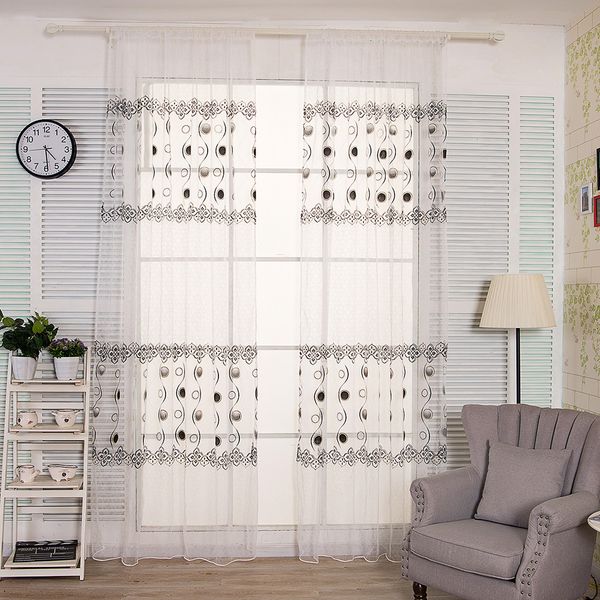 

leaves sheer curtain tulle window treatment voile drape valance panel fabric living room bedroom modern window voile curtain